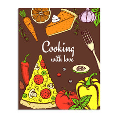 Sketch cooking card