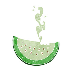 retro cartoon melon slice
