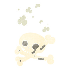 retro cartoon old pile of bones