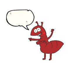 speech bubble cartoon ant