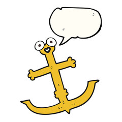 speech bubble cartoon anchor