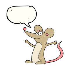 speech bubble cartoon mouse
