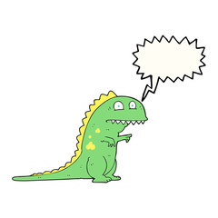 speech bubble cartoon dinosaur