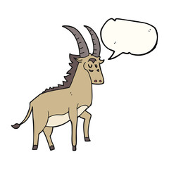 speech bubble cartoon antelope