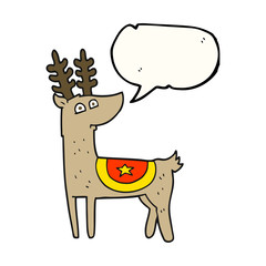 speech bubble cartoon reindeer