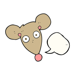 speech bubble cartoon mouse
