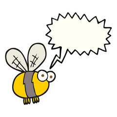speech bubble cartoon bee