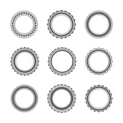 Set of emblems, vector illustration.