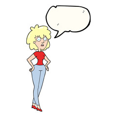 speech bubble cartoon surprised woman