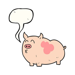 speech bubble cartoon pig