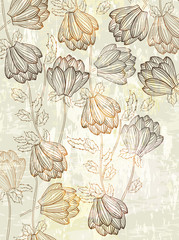 Vintage flowers ornament background