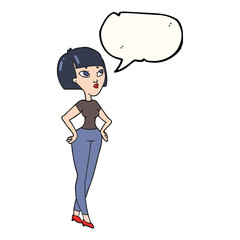 speech bubble cartoon woman