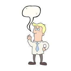 speech bubble cartoon businessman