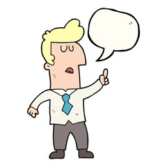 speech bubble cartoon businessman