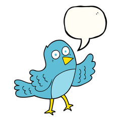 speech bubble cartoon bird