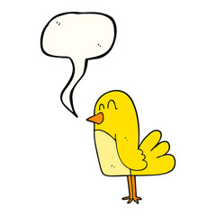 speech bubble cartoon bird
