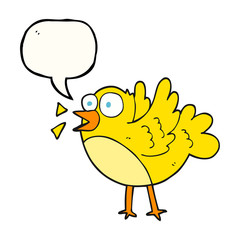 speech bubble cartoon bird