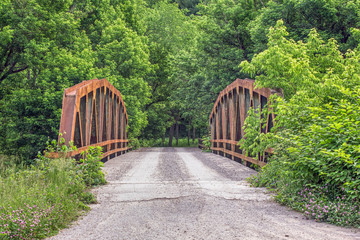 Fototapeta na wymiar Old Pony Truss Bridge