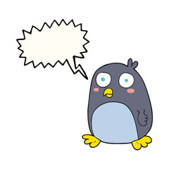 speech bubble cartoon penguin