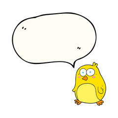 speech bubble cartoon bird
