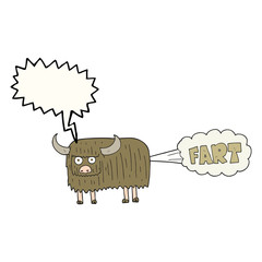 speech bubble cartoon hairy cow farting