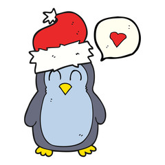 speech bubble cartoon penguin