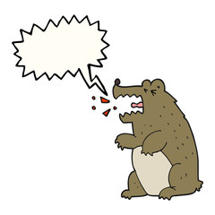 speech bubble cartoon bear