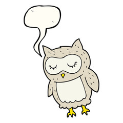 speech bubble cartoon owl