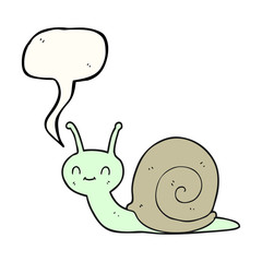 speech bubble cartoon cute snail