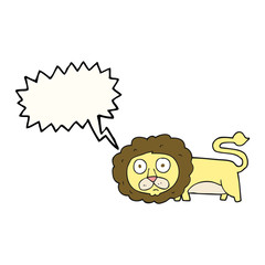 speech bubble cartoon lion