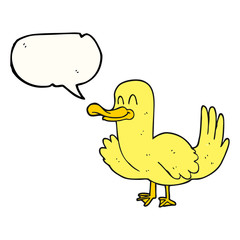 speech bubble cartoon duck