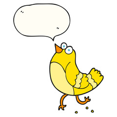 speech bubble cartoon bird