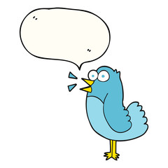 speech bubble cartoon bird