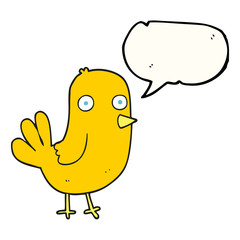 speech bubble cartoon bird