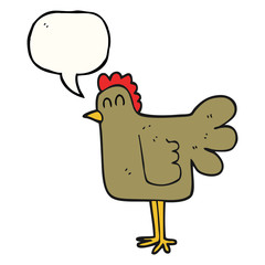 speech bubble cartoon chicken