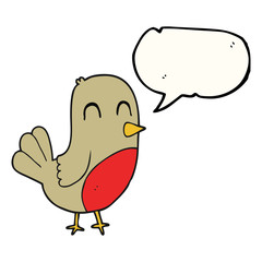 speech bubble cartoon robin