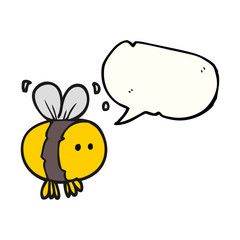 speech bubble cartoon bee