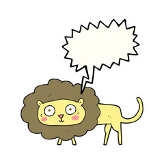 speech bubble cartoon lion