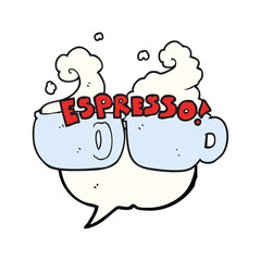 speech bubble cartoon espresso