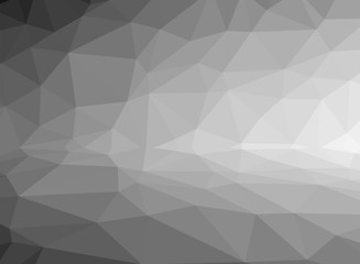 black and white abstract background of triangles low poly