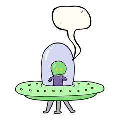 speech bubble cartoon flying saucer