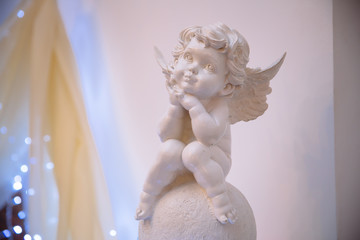 Decoration white angel sculpture