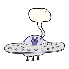 speech bubble cartoon flying saucer