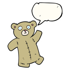 Obraz na płótnie Canvas speech bubble cartoon teddy bear