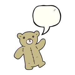 speech bubble cartoon teddy bear