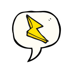 speech bubble cartoon lightning bolt doodle