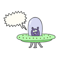 speech bubble cartoon space alien