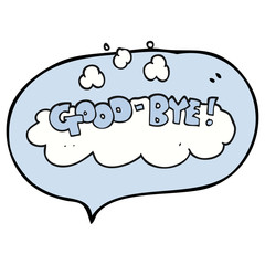 speech bubble cartoon good-bye symbol