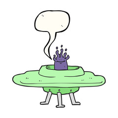 speech bubble cartoon flying saucer