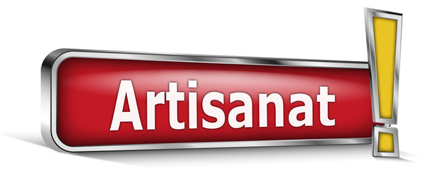 Artisanat sur panneau rouge